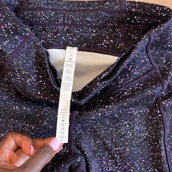 Lululemon Athletica Women’s Train Times leggings size 4 Crystalline Multi/Black - Picture 3 of 6